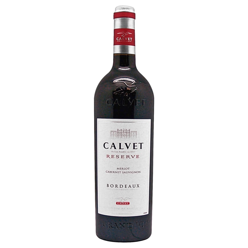 Calvet Rotwein Reserve Merlot Cabernet Sauvignon Bordeaux Calvet trocken 0,75l